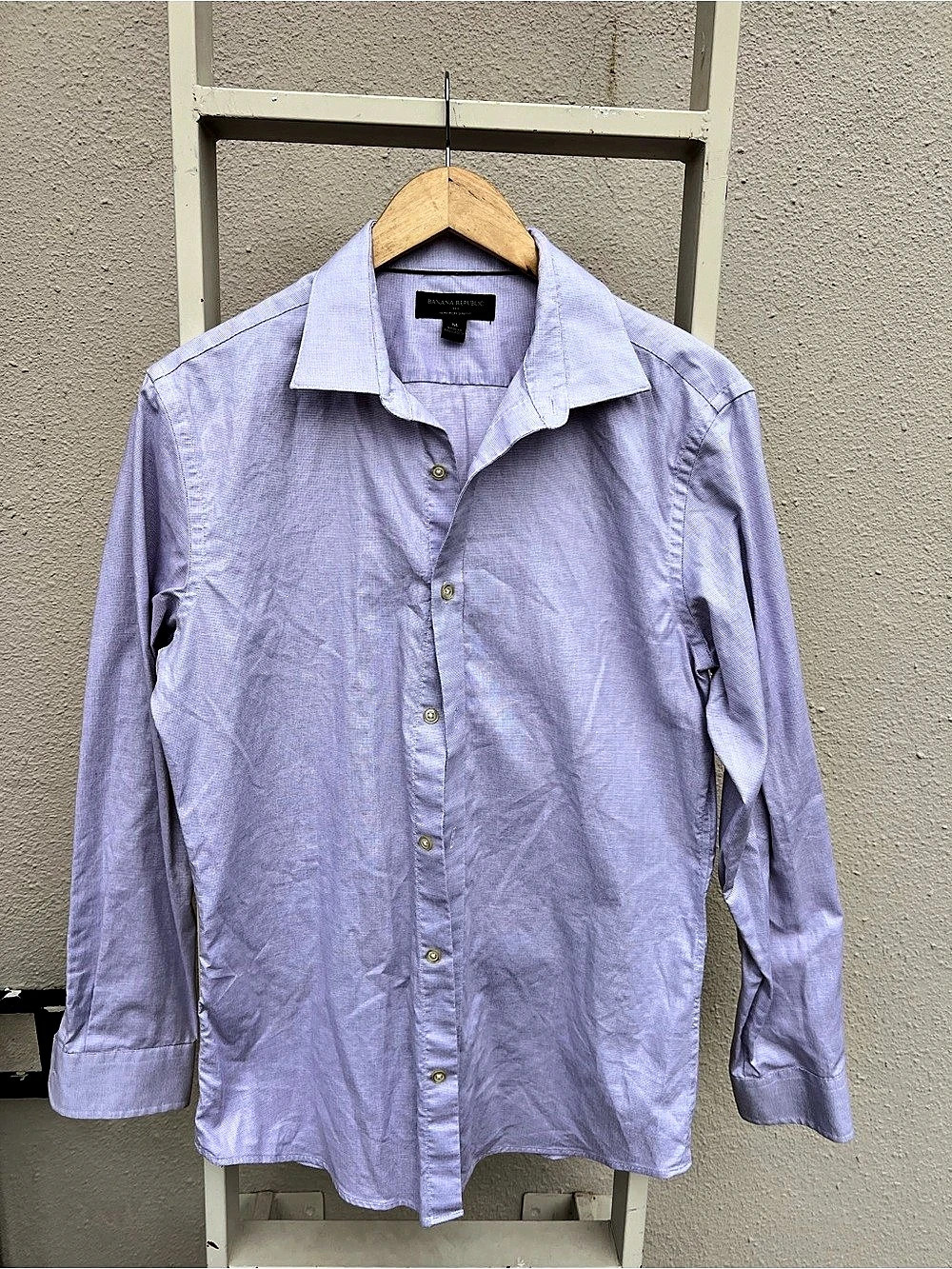 Banana Republic Non-Iron Slim Fit Dress Shirt Purple Medium